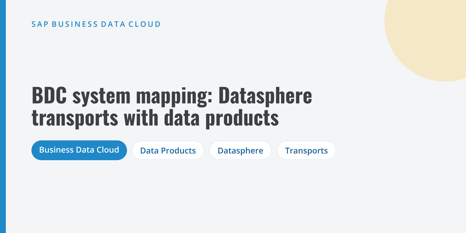 Cover about SAP Business Data Cloud system mappings for transporting content between SAP Datasphere tenants